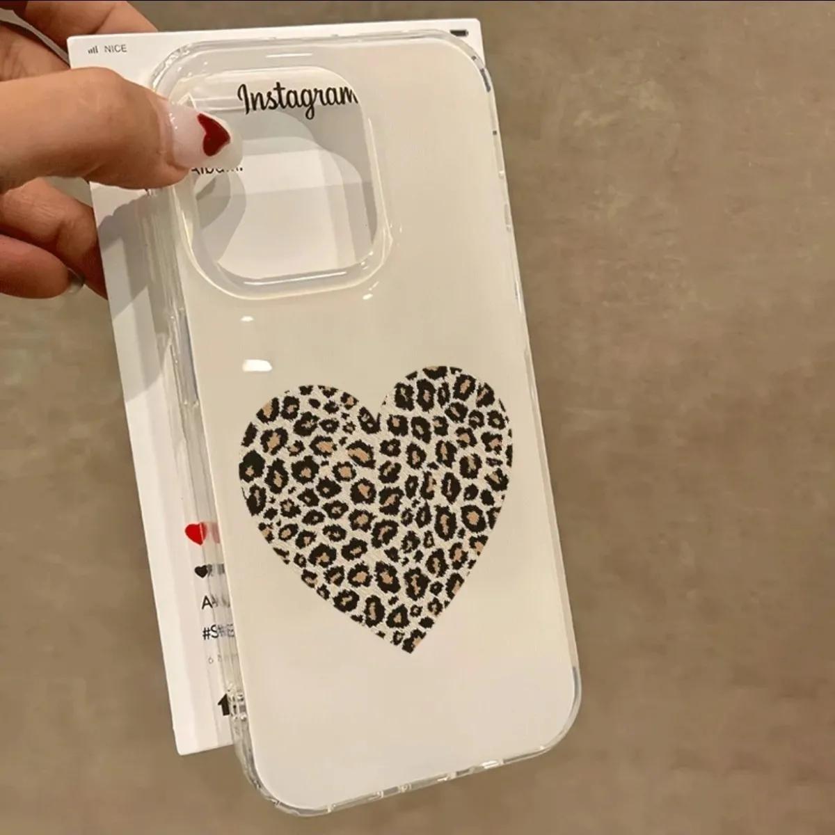 

Продвинутый Чехол для телефона с принтом леопарда, любви, креативный, матовый, прозрачный, матовый для iPhone 17 16 15 14 Plus 13 12 11 Air Plus Pro X XR Max iPhone 17 Air