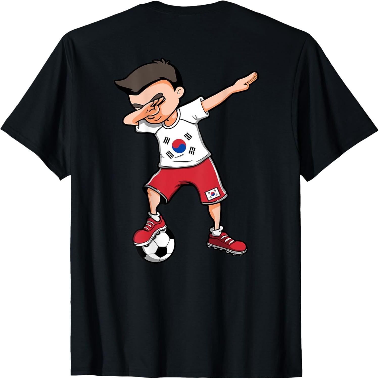 Dabbing Soccer Boy South Korea Jersey Korean Football Lovers T-Shirt S