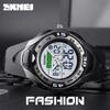 SKMEI Fashion Casual Men Brand Watch Auto Date Alarm 50M Waterproof PU Dual Display Men Sports Watch