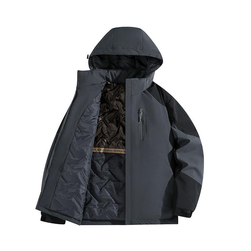 

Осенне-зимняя куртка для активного отдыха Black Gold Assault Cotton, мужская толстая куртка, мужская теплая зимняя куртка с капюшоном, мужская куртка из графенового хлопка XXL темно-серого
