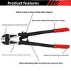 Professional 14-Inch Cable Cutter, Forged Chrome Molybdenum Steel, Labor-Saving Design for Hard Wire