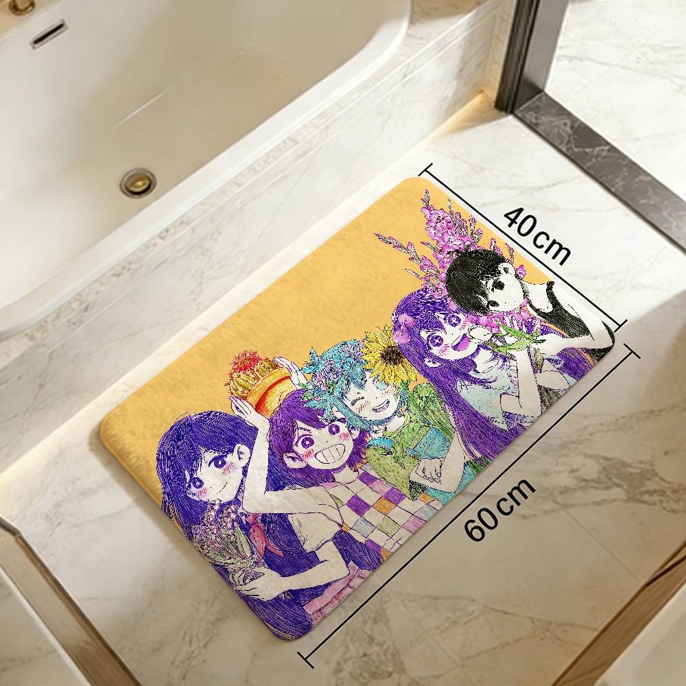 Anime Omori Bathroom Mat Kids Room Bedroom Decoration Balcony Anti-Slip Doormat Living Room Welcome Rug