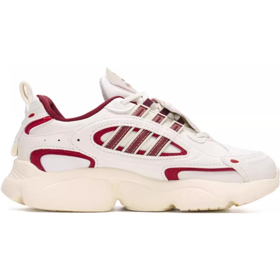 Adidas Originals Ozmillen Comfortable Soft Non-Slip Wear-Resistant Low-Top Casual Shoes Kids Casual Shoes White Red JR8004