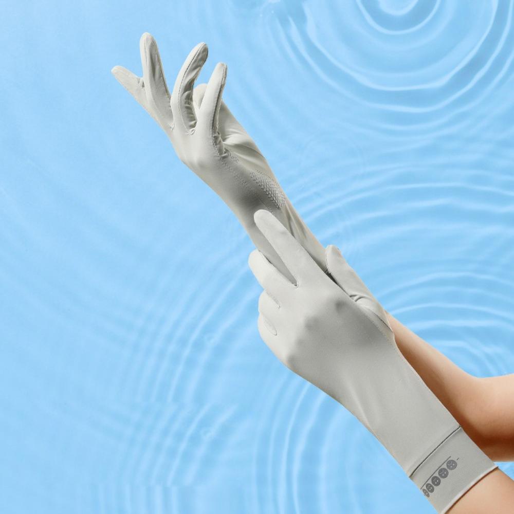 Flip Finger Ice Silk Gloves Touch Screen Riding Driving Gloves New Driving Mittens  Summer