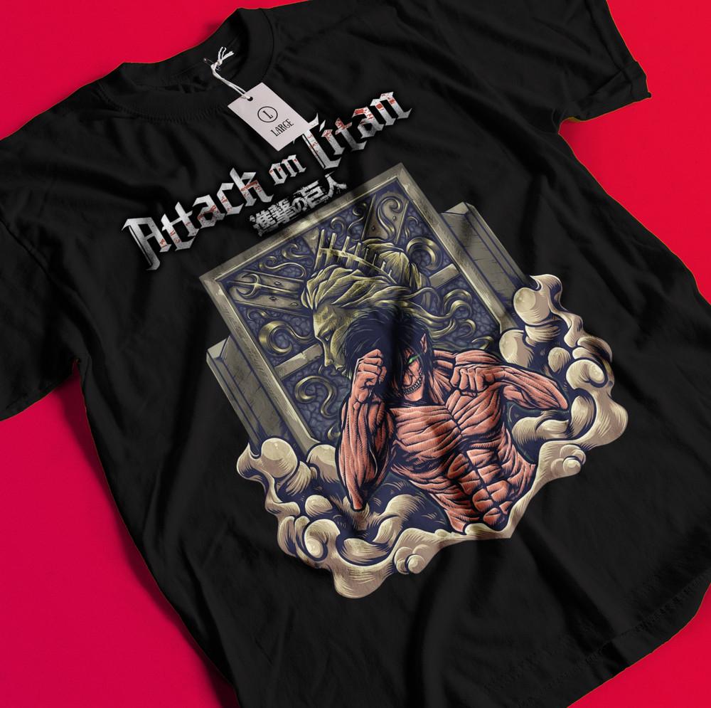 

Attack On Titan Shirt Eren Mikasa Tshirt Levi T-Shirt AOT Erwin Hange Armin Tee BB679 XL