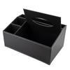 Desktop Leather Tissue Box and Remote Organizer