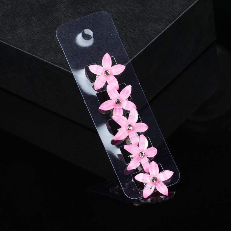 5 pezzi di cristallo bean fibbia fermaglio per capelli copricapo carta per capelli ragazze pettinatura clip per capelli intrecciati