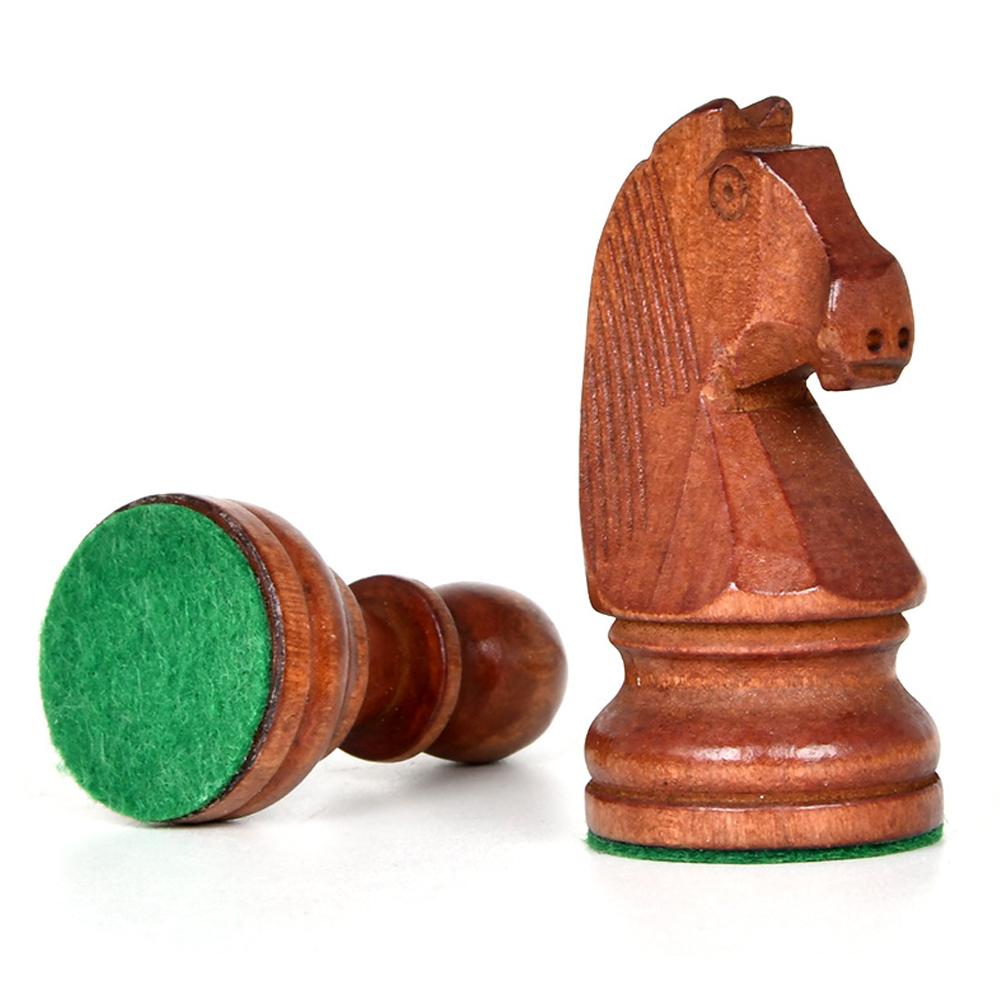 Wooden Chess Pieces Of King Heavy Weighted, Tournament Chessmen With 2 Extra Queens, Board Game Or Replaceme, 3.75In, 32Pcs