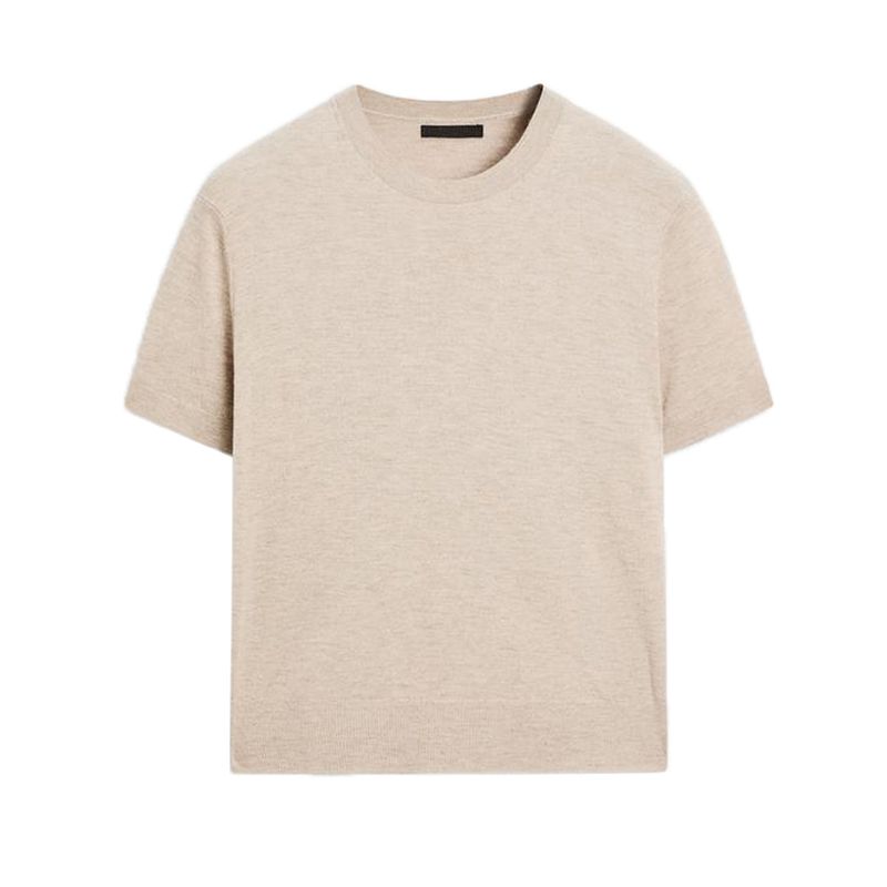 MD Spring/Summer New Arrival Women's Clothing Minimalist Casual Temperament Commute Basic Style round Neck Short Sleeve Knitwear 5664580