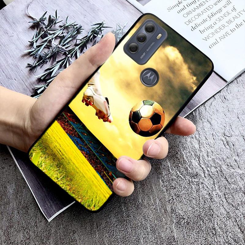 Football soccer ball Phone Case For Motorola Moto G Stylus 5G G Play G Power G 5G G Pure 2023 2024 E20 E22 E22i E32 E40 E13