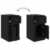 Side Cabinet Black Oak Effect 40 x 50 x 75 cm