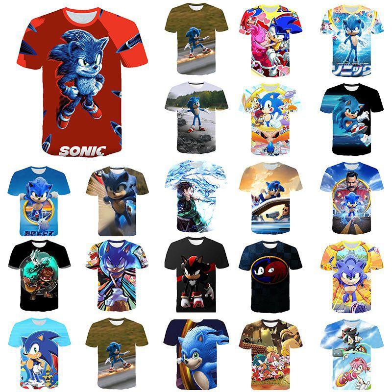 Vibrant Sonic The Hedgehog Printed T-shirt For Kids With Short Sleeves And Comfort Fit
