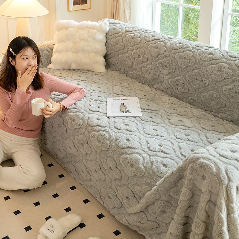 Winter Plush Sofa Cover Cloth Non-slip New Sofa Towel Lazy All-inclusive Universal Sofa Full Cover Blanket