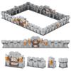 MOC fortress castle modular city wall tower turret medieval siege equipment soldier doll sceneparty favors ideal for children birthday