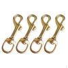4 Pieces Durable Brass Single Ended Scuba Diving Dive Swivel Eye Bolt Snap Hook Dog Clip Buckle - &