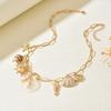 Shell Pendant Necklace With Geometric Design For Beach Fashion