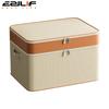 Double layer splicing PU clothing organizer large capacity miscellaneous blanket storage box household clothing seasonal storage