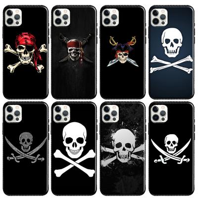 Pirate Skull Cross Bones Phone Case For Apple iPhone 13 11 Pro Max 12 Mini X XR XS Max 8 7 Plus SE 2020 Cover Shell