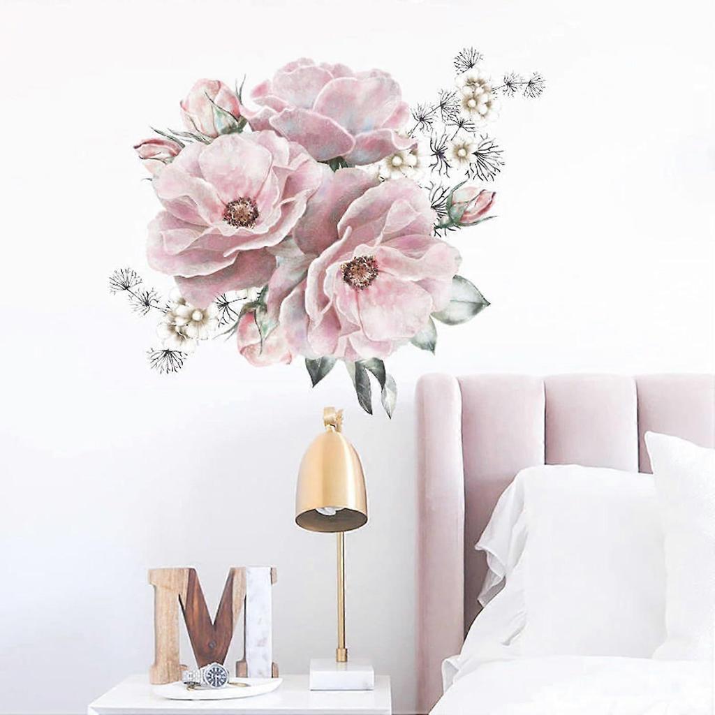 Peony Flower Wall Stickers, Vintage Flower Wall Stickers, Flower Wall Sticker, Decorative Peony Wall Stickers, Peony Wall Sticker, Mural Bedroom Backg