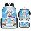 One Piece Cartoon Anime Rucksack Leichte Ergonomische Schultasche für Grundschüler Umhängetasche Federmäppchen Set
