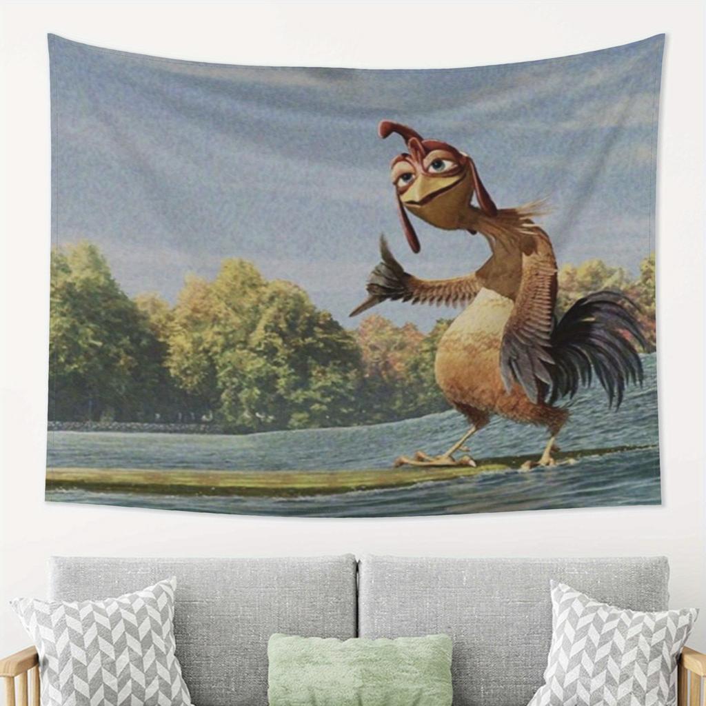 1pc Funny Chicken Tapestry WhipSmart Rooster Design AntiWrinkle Soft Polyester Wall Hanging for Home Decor Parties