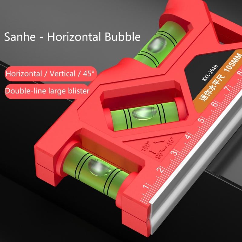 Magnetic Torpedos Level and Ruler, 180/90/45/45 Degree Bubble,Horizontals Ruler Spirits Level for Woodworking