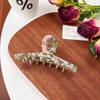 Korean New Fashion 11.5cm Geometric Hollow Hair Clip Simple Marbling Acetic Acid Shark Clip Hair Accessories