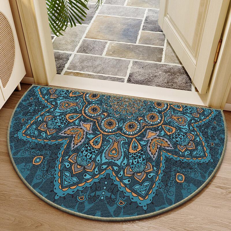 Half Round Door Floor Mat Non Slip Living Room Bedroom Carpet Front Door Welcome Mats Hallway Kitchen Area Rugs Entrance Doormat
