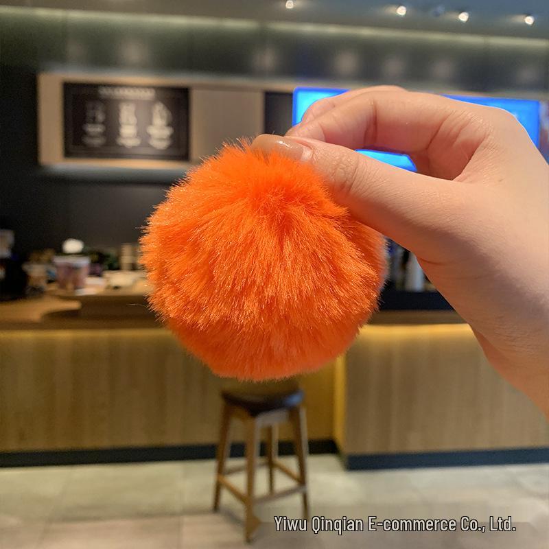 Plush Peach & Persimmon Keychain: Good Things Happen Charm