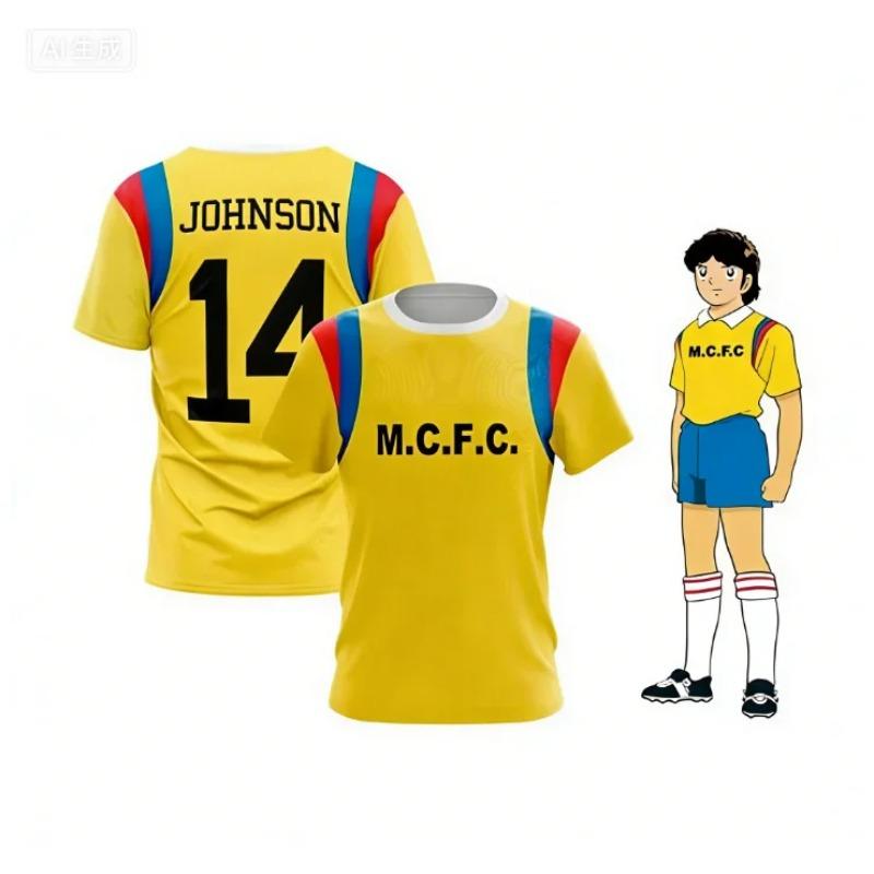 Jersey Captain Tsubasa Oliver Y Benji Anime Johnson Ross 3D T-shirt Men Women Fashion Short Sleeve Sports Football Tops Tee 4XL