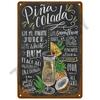 Vintage Posters Cocktail Tin Sign Plaque Metal Sign Plate Decoration Wall Art Home Decor For Bar Pub Club Man Cave Iron Painting