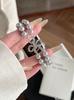 Compatible Bowknot Pearl Elastic Beaded Strap for Apple Watch 10/9/8/7/SE
