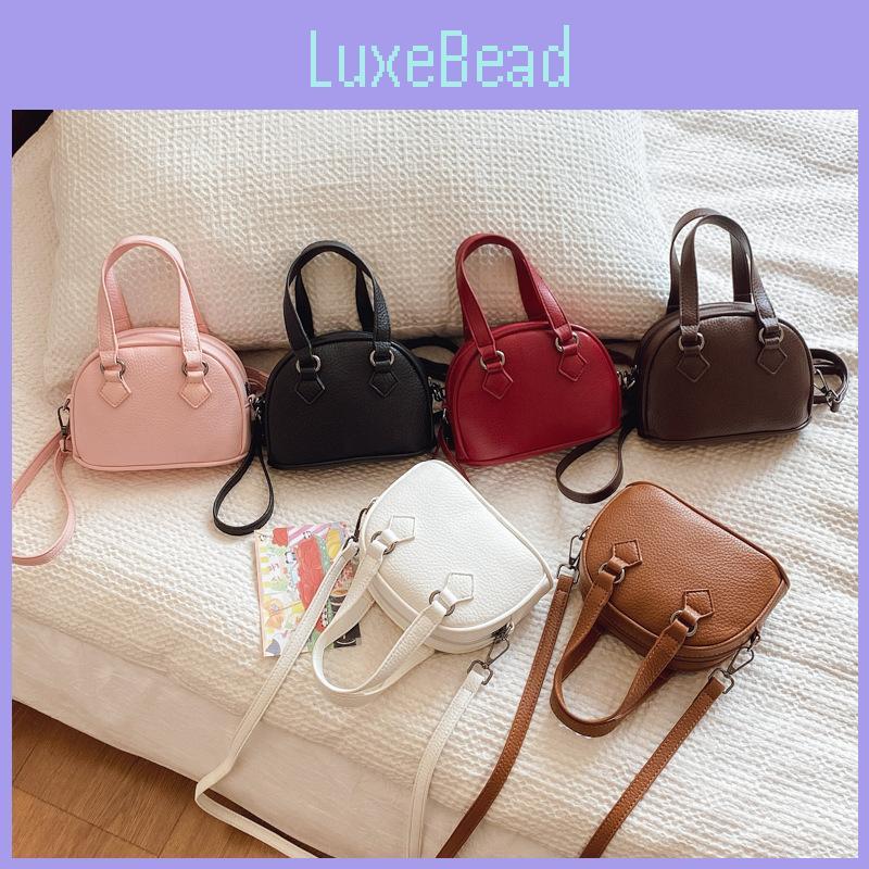 Simple Solid Stylish Color Unisex Shoulder Bag Shellshaped Childrens Handbag