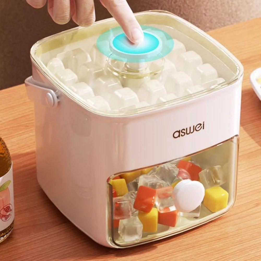 Portable Press Ice Cubes Box 48 Grids DIY Ice Balls Maker Sturdy with Storage Box Ice Ball Storage Box Chilling Drinks