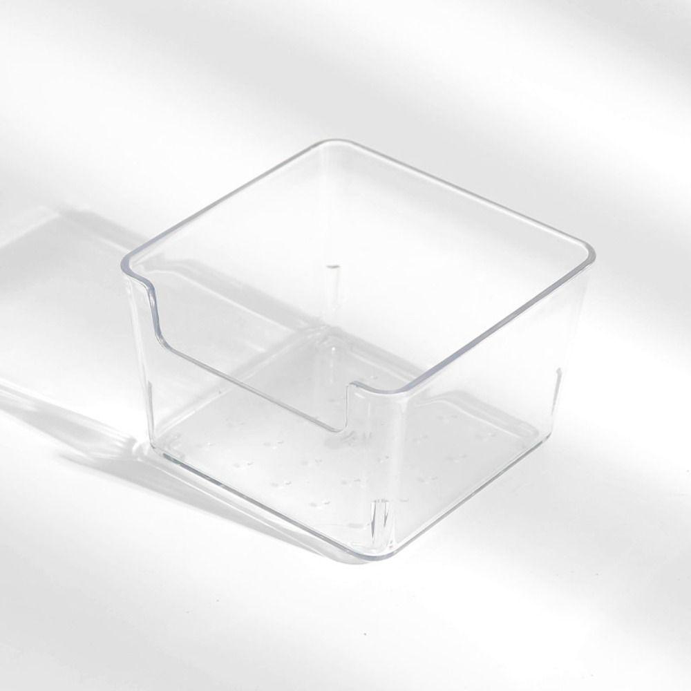 Chic Acrylic Note Holder Transparent Desk Organizer INS Clear Note Box  Office