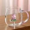 Tazza Singola in Vetro Borosilicato a Forma di Animale Cartone Animato 3D, Creativa, per la Casa, Carina, a Strato Singolo, per Ospiti in Salotto, Tazza per Succhi e Bevande Fredde