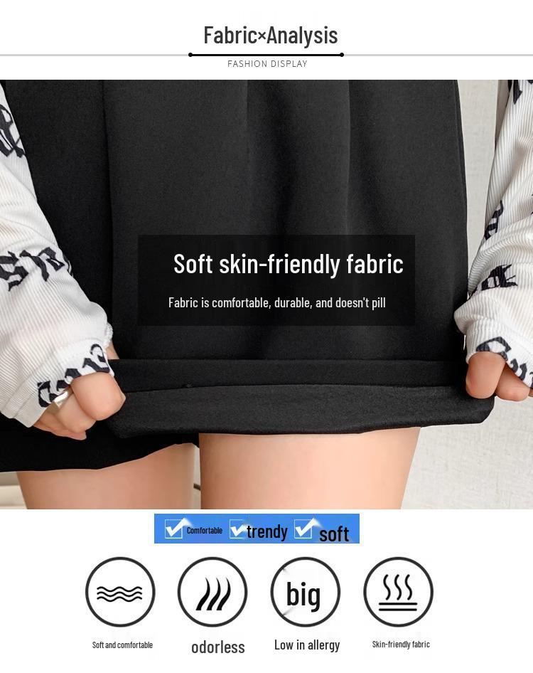 Women's Black Woolen High-Waist Wide-Leg Shorts - Petite Slim Fit Casual Suit for Spring