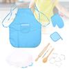 11pcs Cake Baking Role Play Set Kids Kitchen Costume Apron Chef Hat Cooking Mitt Cookie Cutters