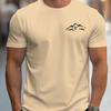 Summer Round Neck 3D Mountain Pattern Print T-shirts Fashionable Casual Short Sleeved Men's T-shirts