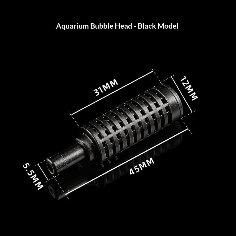 

Aquarium Air Stone Diffuser - Inline Filter Bubble Maker for Fish Tank, Compatible with Air Pump Filtration Systems чорний