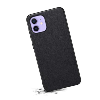 For iPhone 12/12 Pro Case Protective PU+PC+TPU Hybrid Slim Phone Case