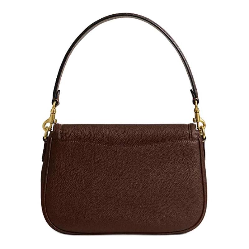 Coach Legacy 26 Brand Logo Cow Leather Hand-held Crossbody Shoulder Bag Medium Size Women's Maple Leaf Color