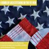 Embroidered Stars Boat Flag 12x18 Inch - American Boat Flag Kit with 4 Clips Heavy Duty Nylon Sewn Stripes US Pontoon Boat Marine Flags Banner with 2