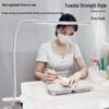 Adjustable Salon Desk Lamp for Nail Art, Microblading, & Eyelash Extensions - Long Arm, Eye Protection Clip Light