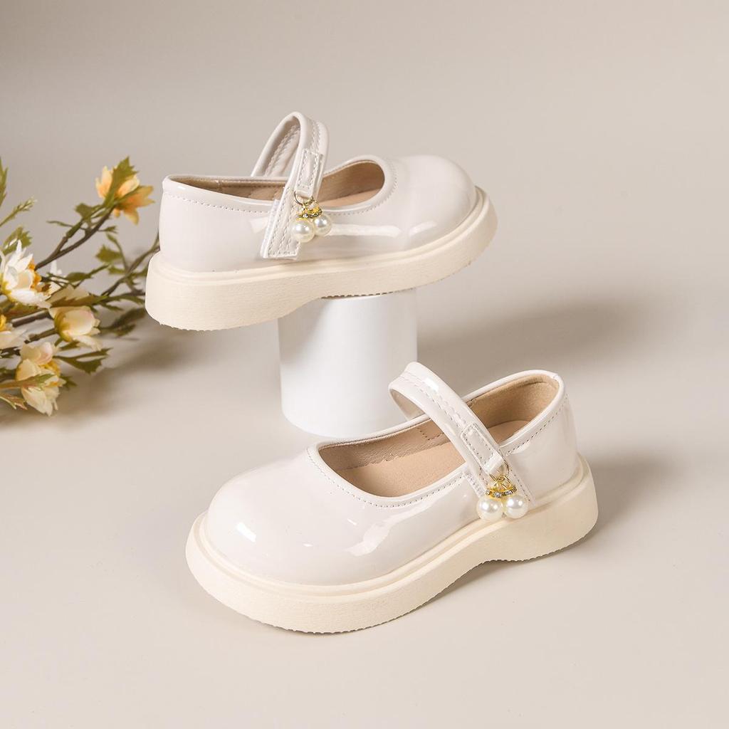 Girls' Black Leather Mary Jane Shoes - Soft Sole, Stylish for Spring/Autumn, Perfect for Performances