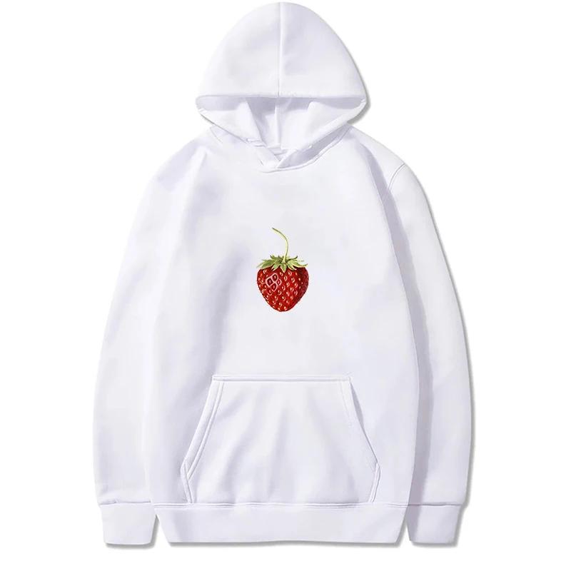 Autumn Fleece Solid Color Drawstring Pockets Finger Heart Hooded Korean Fashion Long Sleeve Loose Hoodie Sweatshirts Top