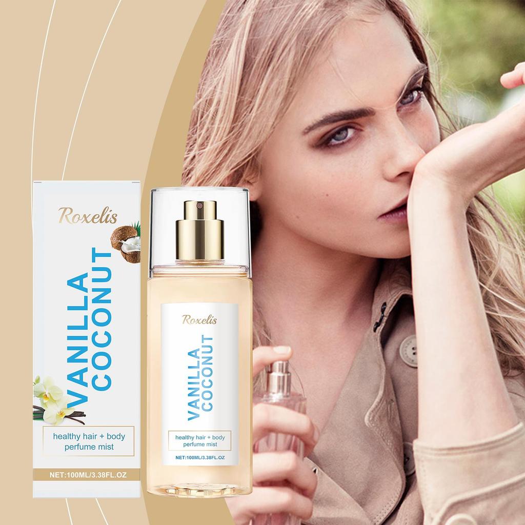 Vanilla Coconut Body Spray-Long-lasting, refreshing, and romantic portable perfume