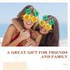 Hawaiian Sunglasses 2 Pairs Fruit Shape Sunglasses Hawaiian Tropical Pineapple Eyewear Parties Favors Booth Props For Pool Beach