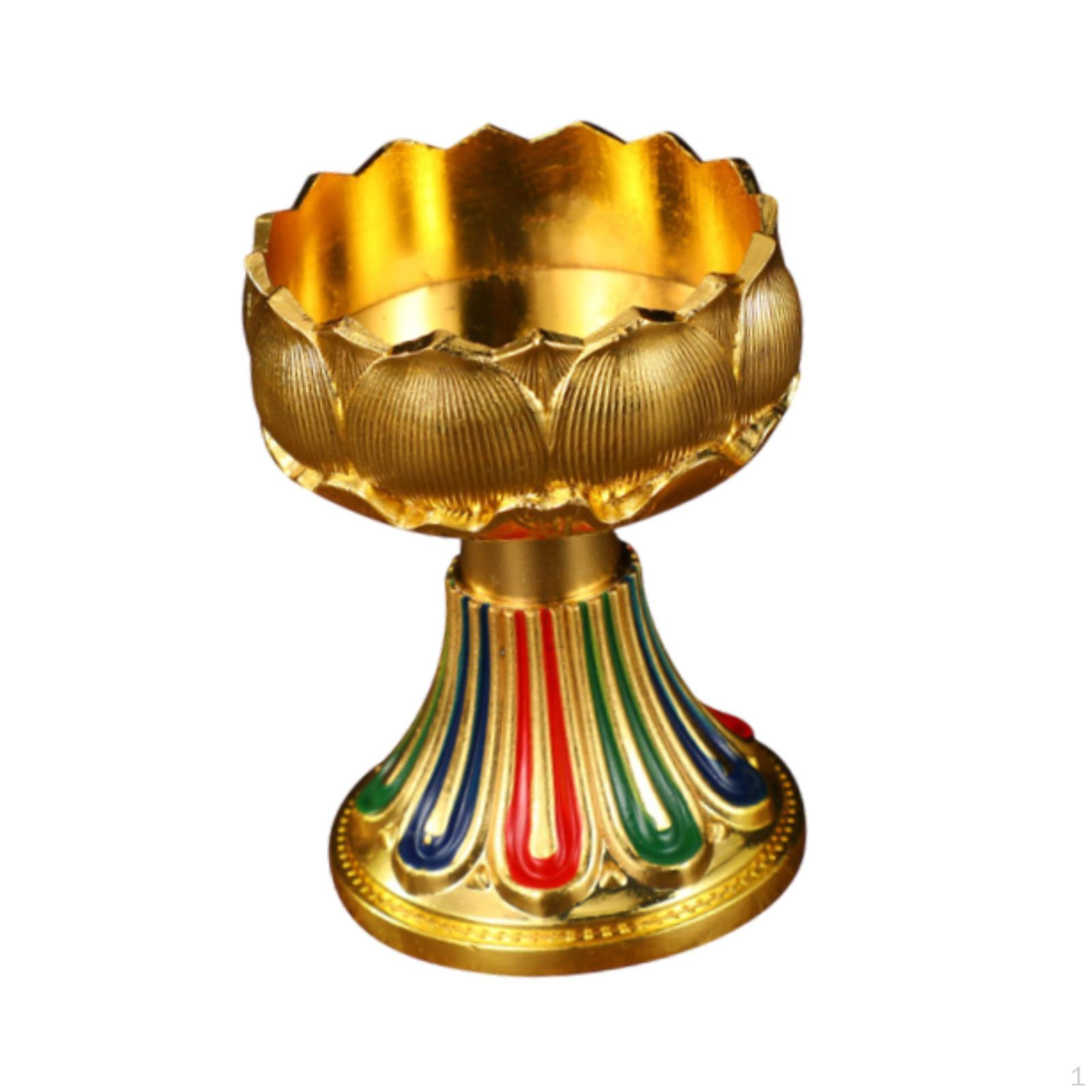 

Подсвечник для масляной лампы для буддийского алтаря и украшения дома золотой