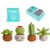 Crochet Flower Set with Step-by-Step Tutorial Instruction Crochet Potted Plant Crochet Knitting Supplies for Beginner
